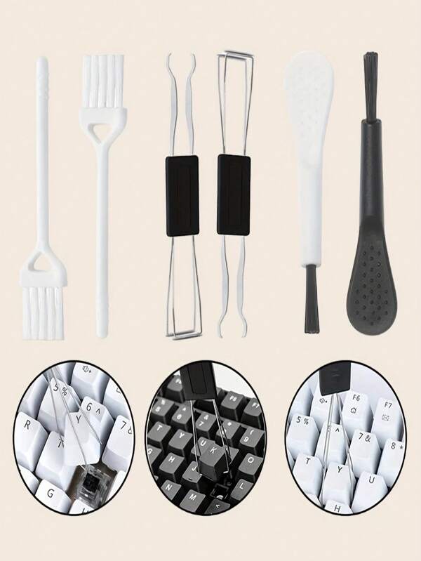 4pcs Universal Keyboard Keycap Puller, Keyswitches Remover, Button Extractor, Maintenance Cleaning Tool