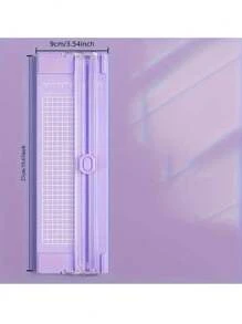1PC 10,63in * 3,54in Máy cắt giấy A4 nhỏ gọn có lưỡi trượt - Hai chiều cho giấy bìa cứng, ảnh và nhiều thứ khác - Bao gồm thước kẻ chia tỷ lệ - Sử dụng cho sổ lưu niệm và văn phòng (Có màu tím và hồng) - Nhiều màu - Xem 17