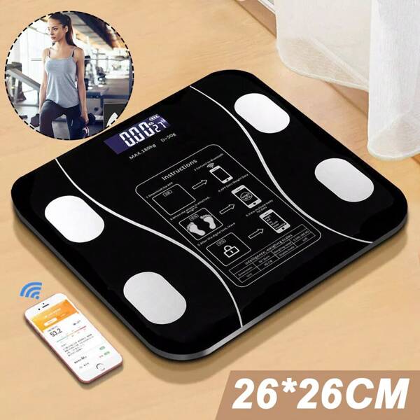 180kg/400lbs Personenwaage Digital Bluetooth Körperfettwaage APP Smart Waage DE