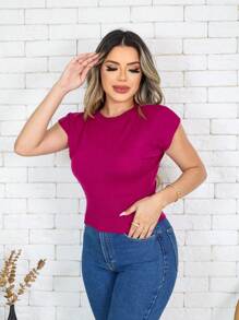 MONNEI Loose Sleeve Modal Blouse - Màu Hoa hồng đỏ - Xem 1