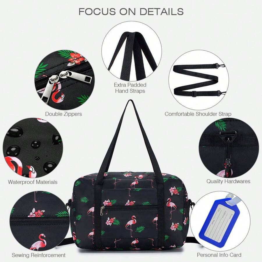 Sac cabine 40x20x25 Sac de voyage pliable sous le si?�ge Fourre-tout Sac de transport Bagage ?� 