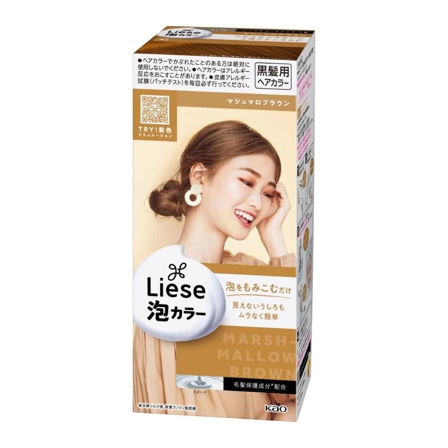Kao Liese Prettia Creamy Bubble Color Hair Dye 1pc (Choose Your Color) - Marshmallow Brown - View 1
