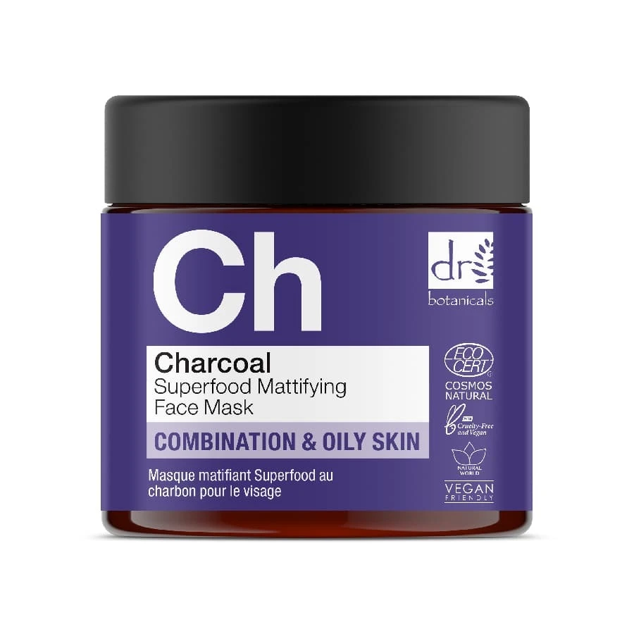Dr. Botanicals Maschera viso opacizzante al carbone superfood - 60ml - Multicolore - Visualizzare 1