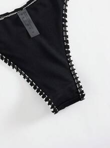 Nowość Colorblock Seksowny damski strój kąpielowy z dekoracją rozgwiazdy Halter Bikini Lato