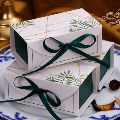 10 hộp quà thanh lịch có ruy băng - Hoàn hảo cho sinh nhật, đám cưới, tiệc mừng trẻ em và Giáng sinh - Lý tưởng để trang trí sô cô la, bánh quy và bánh ngọt Ngày lễ tình nhân