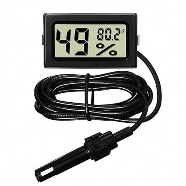 SMART TREE Digital Thermometer Hygrometer W/ Probe Gauge Digital Thermometer.Designed To Provide Accurate Reading For Incubators Greenhouse Reptile Tank Guitar Case Restaurant And Office