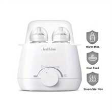 1 Pc Bottle Warmer & Milk Heater With Constant Temperature, Dual Bottle Warmer - EU E Type Plug(220-240V) - View 2