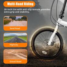 Folding Bike Foldable Bicycle With 7 Speed Gears 20-Inch Wheels Easy Folding City Bicycle With Disc Brake - White - View 8