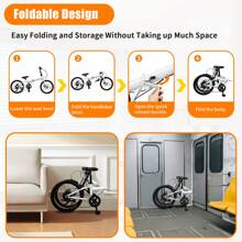 Folding Bike Foldable Bicycle With 7 Speed Gears 20-Inch Wheels Easy Folding City Bicycle With Disc Brake - White - View 4