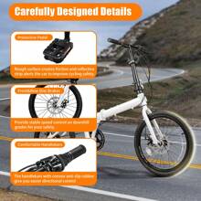 Folding Bike Foldable Bicycle With 7 Speed Gears 20-Inch Wheels Easy Folding City Bicycle With Disc Brake - White - View 6