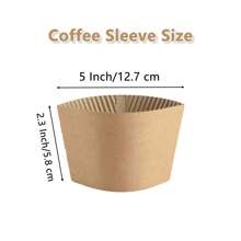 20-100 piezas de 12.7x5.8cm Mangas personalizadas para tazas de café de 10-20oz, mangas de papel para tazas de café personalizadas como regalo de boda, de kraft o blanco, desechables y personalizadas, manga aislante para bebidas calientes, manga de papel corrugado resistente al agua y al calor, manga de papel para taza de café personalizada para boda.