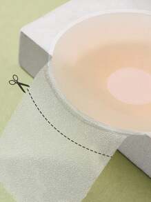 2pcs Reusable Silicone Breast Petals, Strapless Bra For Wedding Dress, Cleavage Enhancement, Chest Lift, Invisible Breast Pads, Summer Anti-Visible Bra, Anti-Slip Sports Underwear Pad - Apricot - View 4