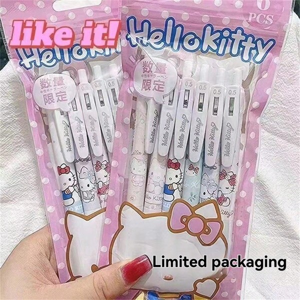 Sanrio Sanrio Limited Edition Push Gel Pen 0.5mm Signature Pen, Student Writing Pen, Office Pen