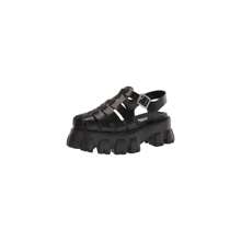 Steve Madden Echo Black Ankle Strap Chunky Platform Block Heel Fisherman Sandals - Black - View 2