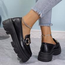 2025 Wiosna Damskie Skórzane Buty W Stylu Angielskim, Uniwersalne Mokasyny Studenckie W Stylu Vintage, Proszę Zamówić 1 Rozmiar Większy