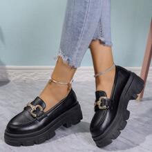2025 Wiosna Damskie Skórzane Buty W Stylu Angielskim, Uniwersalne Mokasyny Studenckie W Stylu Vintage, Proszę Zamówić 1 Rozmiar Większy