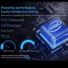 BMAX BMAX Y14 Portátil táctil 2 en 1 | Procesador Intel N100 (hasta 3,4 GHz) | 16 GB LPDDR5 + 512 GB SSD | Pantalla táctil IPS de 14" 1920*1080 | Diseño convertible de 360° | Puerto Tipo-C