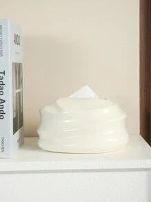 独特的陶瓷纸巾盒架，采用不对称螺旋设计，适用于在餐厅、客厅、浴室、桌面装饰中存放纸巾浴室收纳器浴室装饰秋季装饰返校