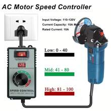 Variable Speed Controller For Router Fan Electric Motor Rheostat 120V Adjuster - US A Type Plug(110-127V) - View 9