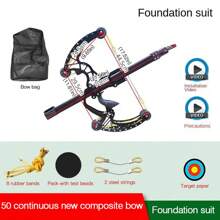 New All-Metal 50-Round Compound Bow And Arrow Compound Slingshot Steel Ball Double Outdoor High-Precision Laser Aiming Bow