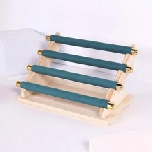 1 件多层天鹅绒珠宝戒指展示架、柜台珠宝展示架、阶梯式木制珠宝和配饰展示架返校