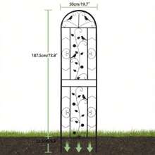 2Pcs X-Tall Strong Garden Metal Vine Trellises Outdoor Climbing Plants Support - Black - View 3