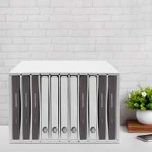 Rainaut File Sorters, Vertical Literature Organizer, 11 Compartment Paper Organizer Storage, Desktop File Sorter Mail Center Paper Storage,Paper Storage Organizer For Office, Study, Classroom (White) - White - View 6