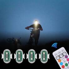 4PCS Wireless LED Strobe Lights With Remote Anti-Collision Light USB Charging High Brightness Led Motorcycle Lights For Cars Drone Aircraft Trucks Bike Scooter Night Wraning Flashing Lights