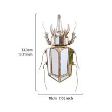 1pc Vật liệu nhựa sáng tạo hình bọ cánh cứng tê giác tông màu vàng và bạc trang trí tường có khảm gương, đồ sưu tầm hoàn hảo cho những người đam mê côn trùng và đồ trang trí mới lạ lý tưởng cho các bữa tiệc côn trùng tại nhà, trang trí nhà cửa, trang trí phòng, trang trí tường - Nhiều màu - Xem 12