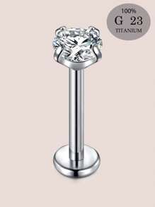 CIZME 1 件 16 克 G23 钛合金唇环女士唇钉梦露美杜莎穿孔珠宝 2 毫米 3 毫米 4 毫米 CZ 顶部 6 毫米 8 毫米 10 毫米耳轮软骨耳屏耳环耳钉穿孔 - 唇釘 - 查看 9