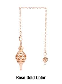 1 pieza Péndulo de metal color oro de cobre para escrutinio, meditación, equilibrio de chi, sanación corporal, chakra y espiritualidad - Péndulo - Ver 9