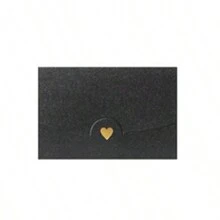 10pcs/Pack Mini Greeting Card Envelopes, Gold Foil Heart Shiny Paper Envelopes Back To School - 10.5*7CM - View 10