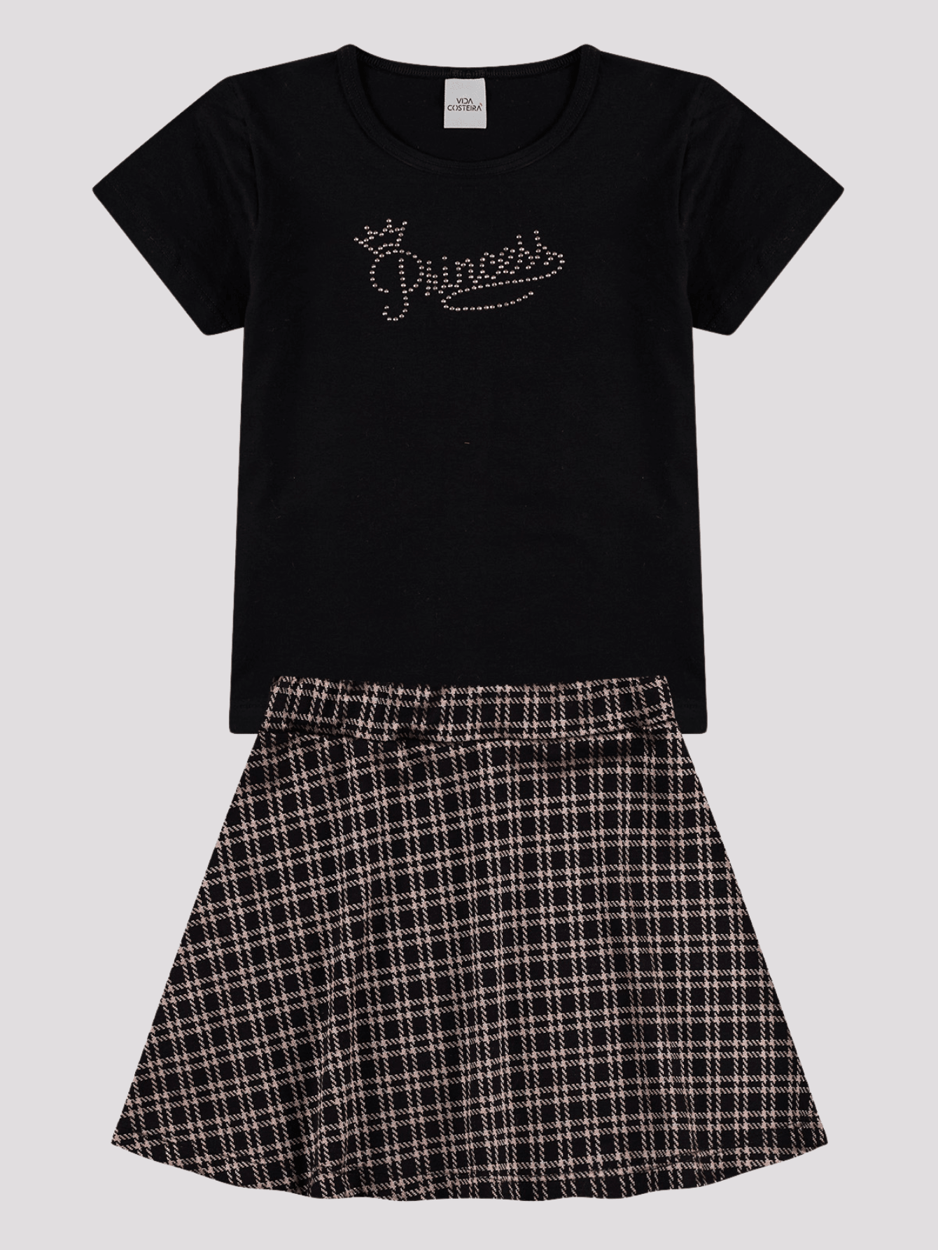 Conjunto Infantil Shine Crown Preto SHEIN Brasil