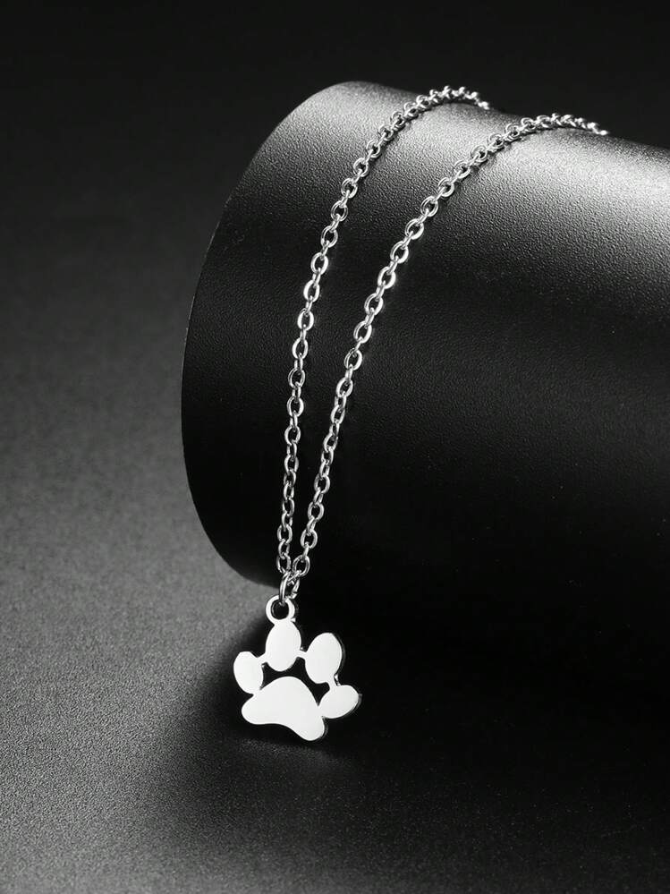 Collier pendentif de griffe de chat mignon pour femmes, pendentif thème animal de compagnie 18 carats or rose exquis, imperméable et indélébile, cadeau de bijoux mignons pour les amateurs d'animaux de compagnie, cadeaux de bijoux de Noël - Multicolore - Voir 10