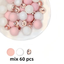61 cái/bộ Của 15mm Phấn màu Tròn Silicone Hạt 10mm Pha lê Spacer Hạt Với Nylon Cord Tua Cao su silicon Trang trí Hạt , Đối với DIY Vòng tay Đồ trang trí Ba lô Vật rủ xuống Mặt dây chuyền chìa khóa Chuỗi Nhiều loại Trang trí Phụ kiện Đến Mặc Phụ kiện trang sức - Nhiều màu - Xem 13