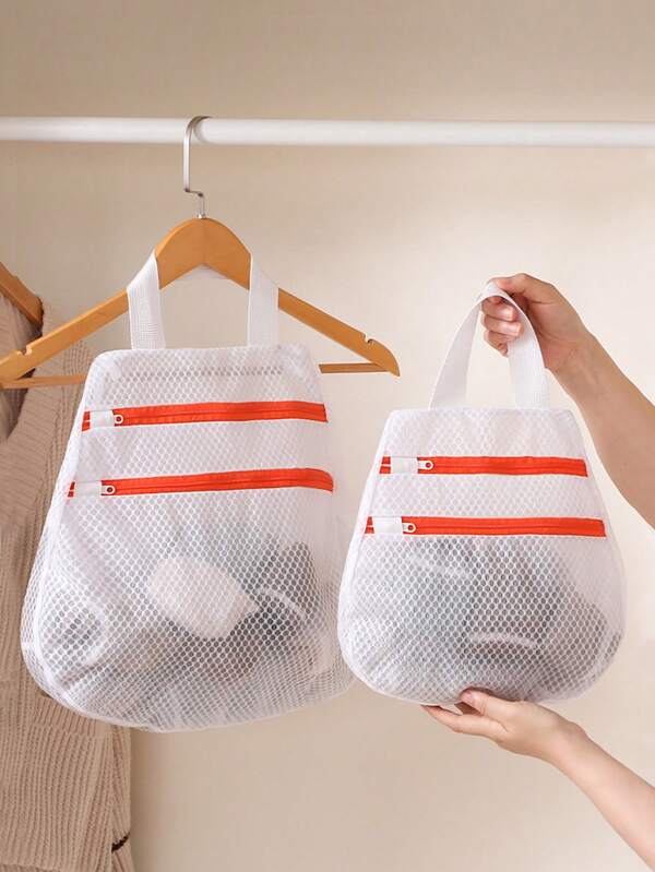 1pc Versatile Hanging Storage Bag For Underwear & Socks - Double-Layer Mesh Organizer, Perfect For Travel & Home Use Organizer Storage Bins Laundry Basket Wash Bag Laundry Bag Washing Machine Bag For Laundry Bathroom Dorm For Dirty And Clean Clothes Bras