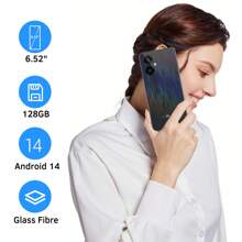 redbeat الهاتف الذكي D5، أحدث نظام أندرويد 14، شاشة HD+ بحجم 6.52 بوصة عالية الوضوح، جسم رفيع وخفيف، ذاكرة وصول عشوائي 3 جيجا بايت ( قابلة للتوسيع إلى 6 جيجا بايت) + ذاكرة داخلية 128 جيجا بايت، كاميرا بدقة 13 ميجا بكسل، بطارية 5000 ملي أمبير، معالج 8 نواة بسرعة 1.6 جيجا هرتز، جسم بتقنية الألوان المتدرجة الخاصة، إلغاء القفل بالبصمة وباستخدام الوجه، منفذ USB-C (الشاحن غير مشمول)