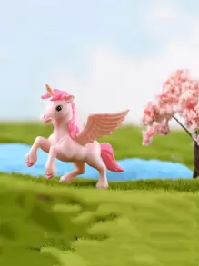 4pcs/Set Colorful PVC Pegasus Cute Model, Cartoon Character & Succulent Plant Assembly Decor, Party Decoration & Gift - Multicolor - View 8