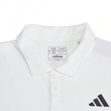 Adidas 男士 CLUB SMU3S POLOPOLO 针织翻领短袖T恤 TIS2295 - 白色 - 查看 3