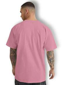 Men's Casual  Lion T-Shirt Premium Cotton Lion Shirt - Màu Hồng baby - Xem 2