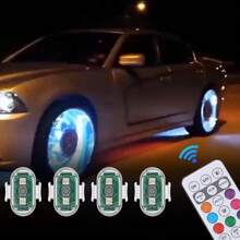 4PCS Wireless LED Strobe Lights With Remote Anti-Collision Light USB Charging High Brightness Led Motorcycle Lights For Cars Drone Aircraft Trucks Bike Scooter Night Wraning Flashing Lights