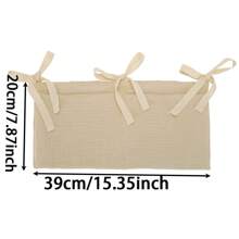 1 件婴儿床悬挂式收纳袋，双口袋尿布及配件收纳袋，适用于婴儿车、奶瓶、牙胶、玩具 - 彩色 - 查看 6