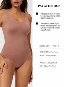 1pc Naadloze Shapewear Camisole voor dames met taille-afslankend effect, buikcontrole en driehoekige panty