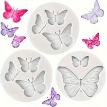 Molde de silicona con diseño de mariposa S para herramientas de decoración, fabricación de llaveros de resina epoxi, manualidades
