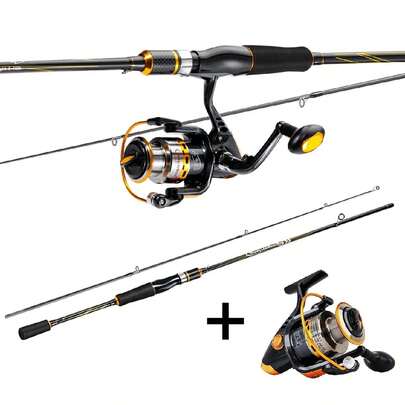 SOUGAYILANG 1Pc Spinning Fishing Rod And Reel Combo 1.8M Ultralight High Carbon Rod With Anti-Rust Guide Ring And EVA Handle, 13+1BB 5.5:1 Gear Ratio Reel, High Quallity Fishing Set For Anglers