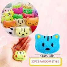10pcs/Set Adorable Mini Plush Animal Toys - Cute Plush Animal Keychains, Suitable As Children's Birthday, Children's Day Party Gifts, Gift Bag Fillers, Classroom Rewards (Random Styles)