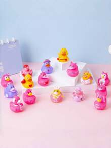 15 piezas Patito de goma lindo, decoración de escritorio, regalo de pareja, manualidades DIY, regalo acuático, patito de goma pequeño, patito chillón lindo, regalo para Pascua, San Valentín, intercambio en el aula, decoración de fiesta, premios de juegos, fiesta, fiesta, regalo de fiesta - Multicolor - Ver 8