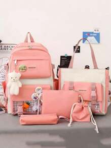 Women Bag Sets - Baby Pink - View 1