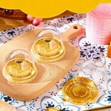 10 hộp bánh cốc giấy mini bằng nhựa trong suốt, Muffin Dome, hộp Muffin đơn, hộp sinh nhật cưới, thích hợp đựng bánh nướng xốp, bánh trung thu, bánh macaron, lòng đỏ trứng, hộp nhựa phồng, bánh trung thu, nhà hàng/quán cà phê Eid Al-Adha Mubarak - Nhiều màu - Xem 10