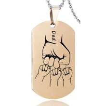 Dây chuyền hình cú đấm tay của đội Daddy được cá nhân hóa, Mặt dây chuyền thẻ tên chó Fist Bump tùy chỉnh 1-4 tên cho bố chồng, Trang sức tình yêu của ông nội, Quà tặng sinh nhật Giáng sinh Ngày của cha cho bố, Chồng Papa, Có túi quà - Nhiều màu - Xem 12